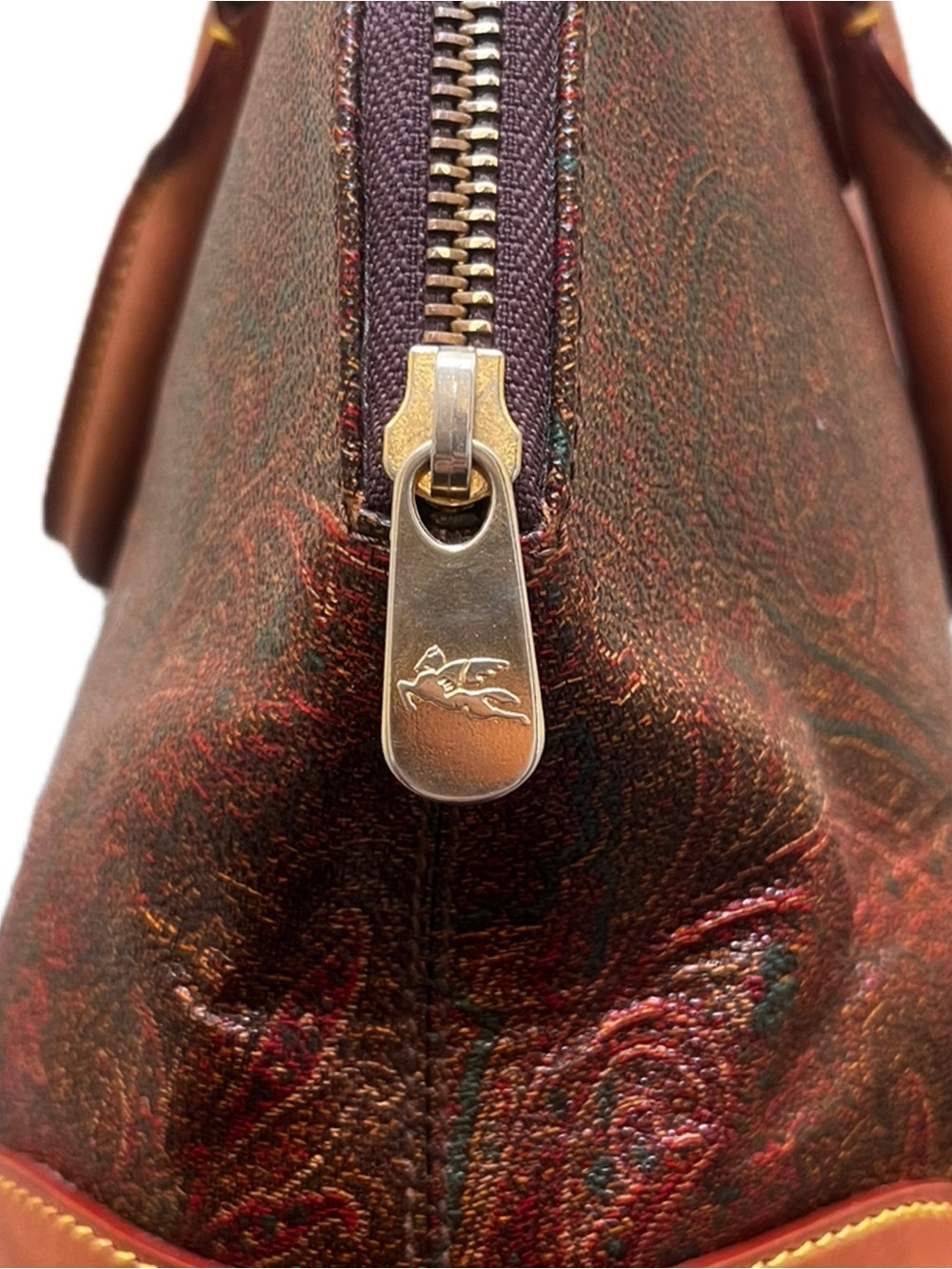 Etro Vintage Milano Alma Style Paisley Burgundy Bag 1996 - Picture 10 of 16